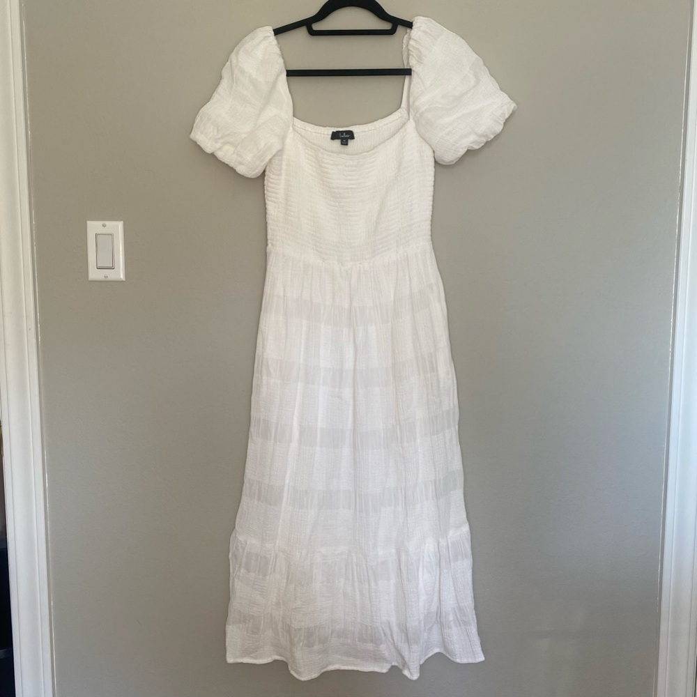 White Maxi LuLus Dress Cap Sleeve Dress
